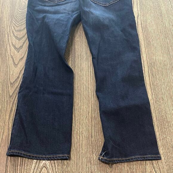 American Eagle Artist Cropped Jeans Super Stretch Denim Dark Wash Blue Size 4 - Picture 11 of 12